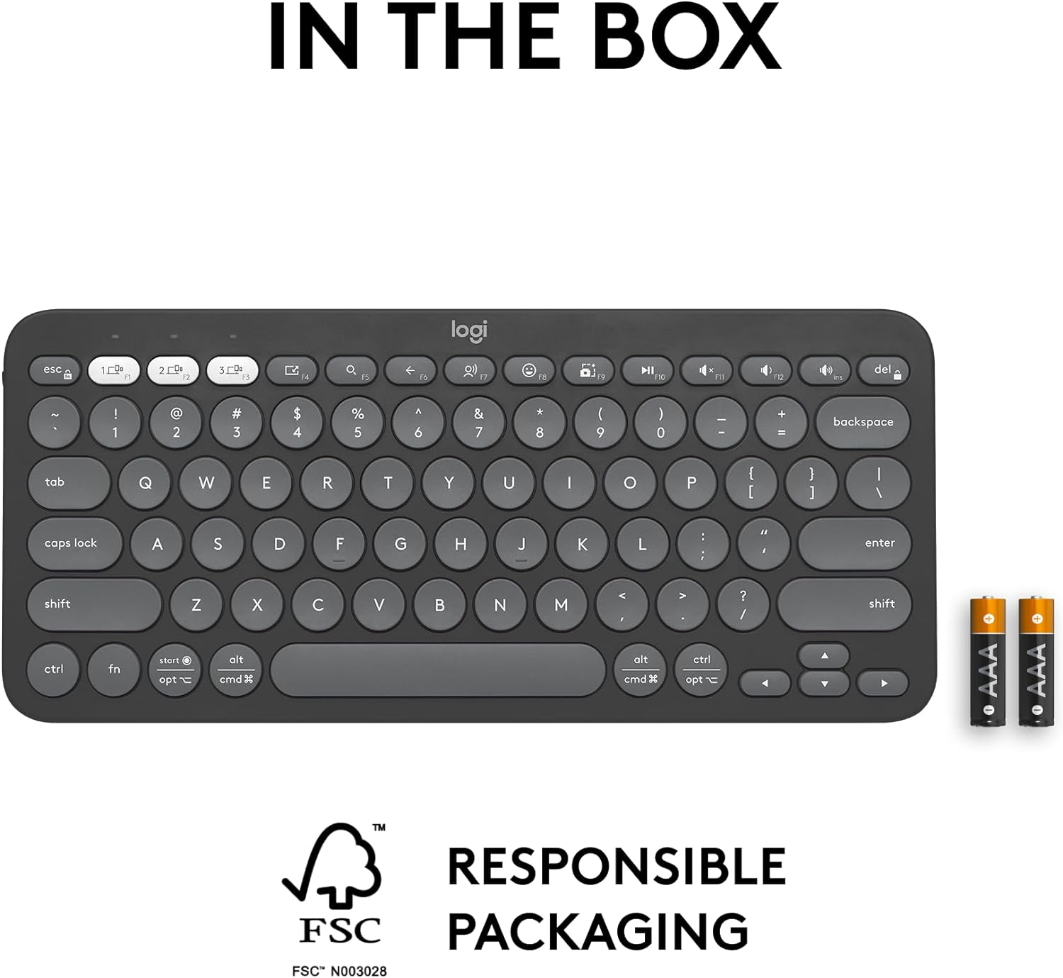 Logitech Pebble Keys 2 K380s, Multi-Device Bluetooth Wireless Keyboard Logitech Pebble Keys 2 K380s, Multi-Device Bluetooth Wireless Keyboard
